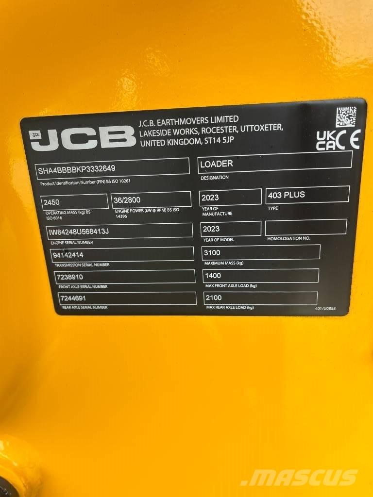 JCB 403 Agri Plus Kompaktlastare