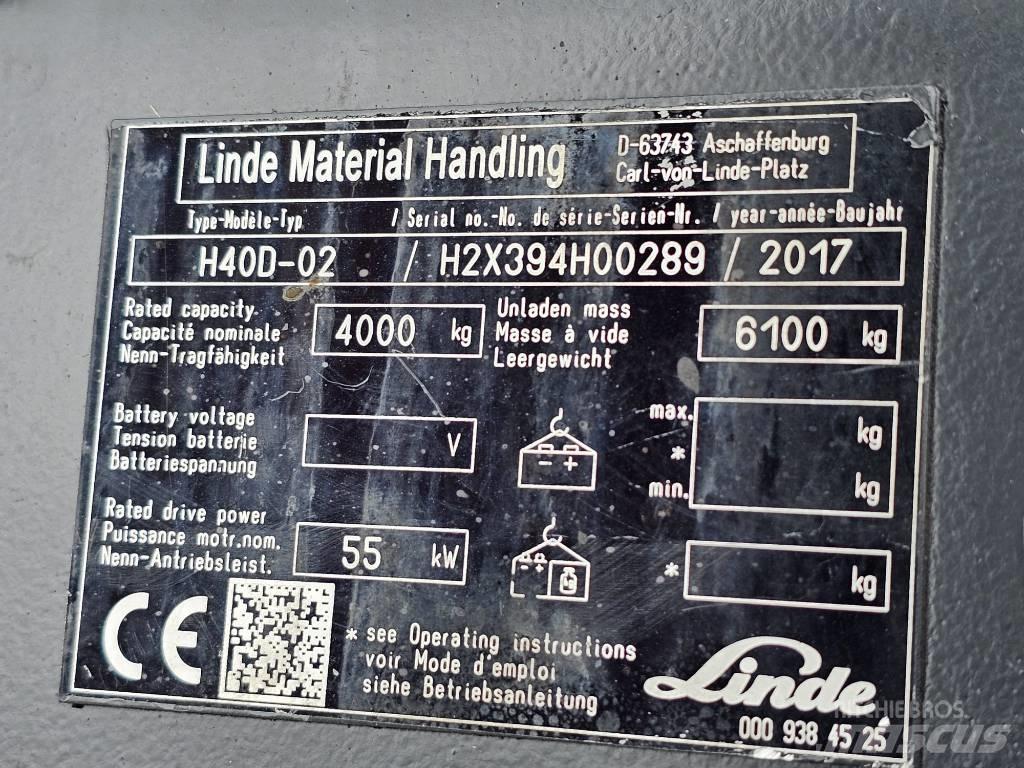 Linde H40D-02 Dieselmotviktstruckar