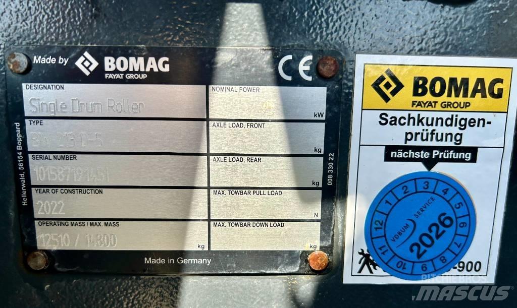 Bomag BW 213 D-5 Andra vältar