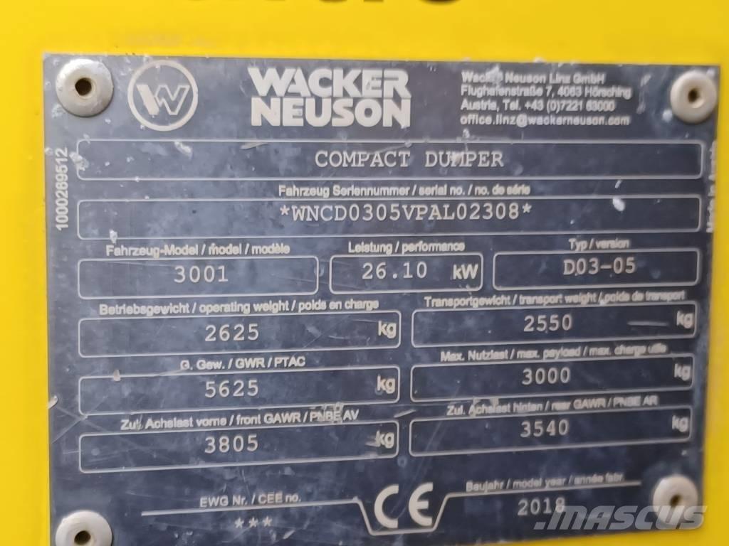 Wacker Neuson 3001 Minidumprar