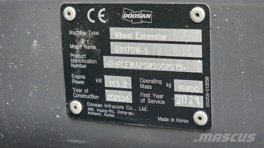 Doosan DX 170 W Hjulgrävare