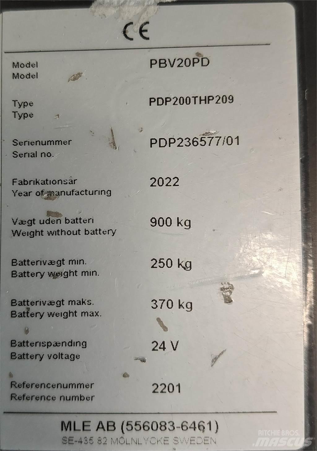 Mitsubishi PBV20PD Låglyftare med plattform