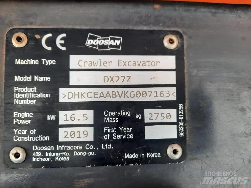 Doosan DX 27 Z Minigrävare < 7t