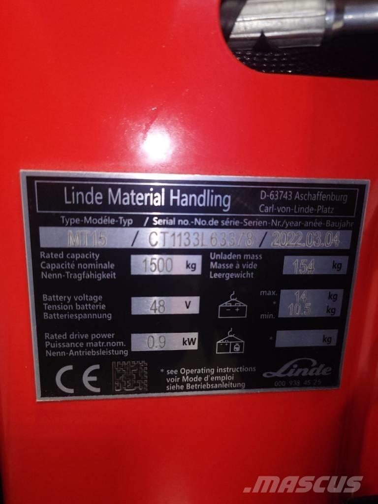 Linde MT15/1133 Låglyftare utan plattform