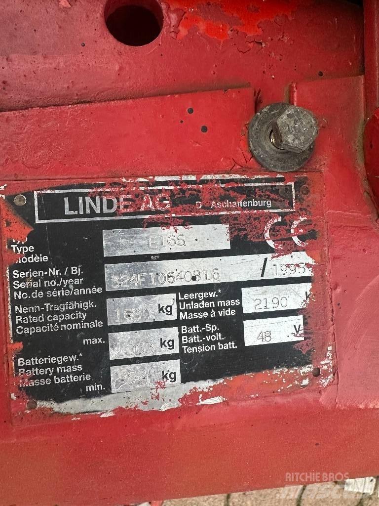Linde E 16 S Elmotviktstruckar