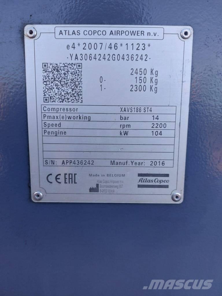Atlas Copco XAVS186 Kompressorer