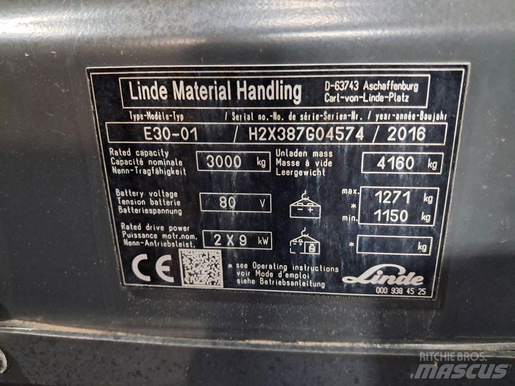 Linde E30-01 Elmotviktstruckar