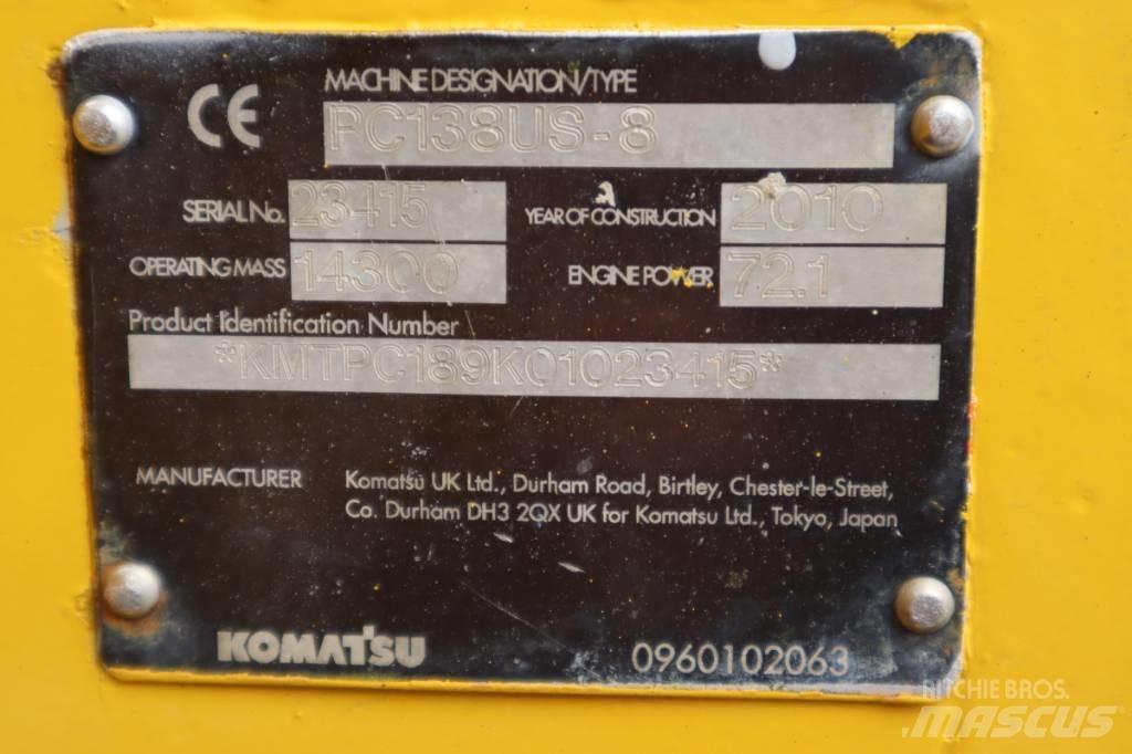 Komatsu PC138US-8 Bandgrävare