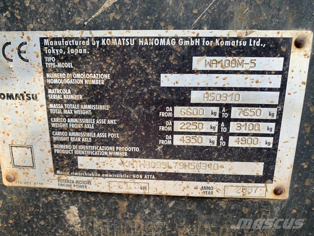 Komatsu WA 100 M-5 Hjullastare