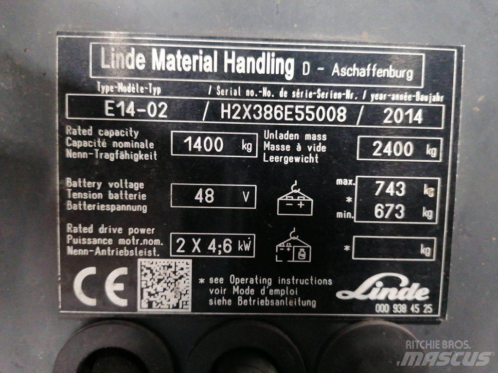Linde E14-02 Elmotviktstruckar