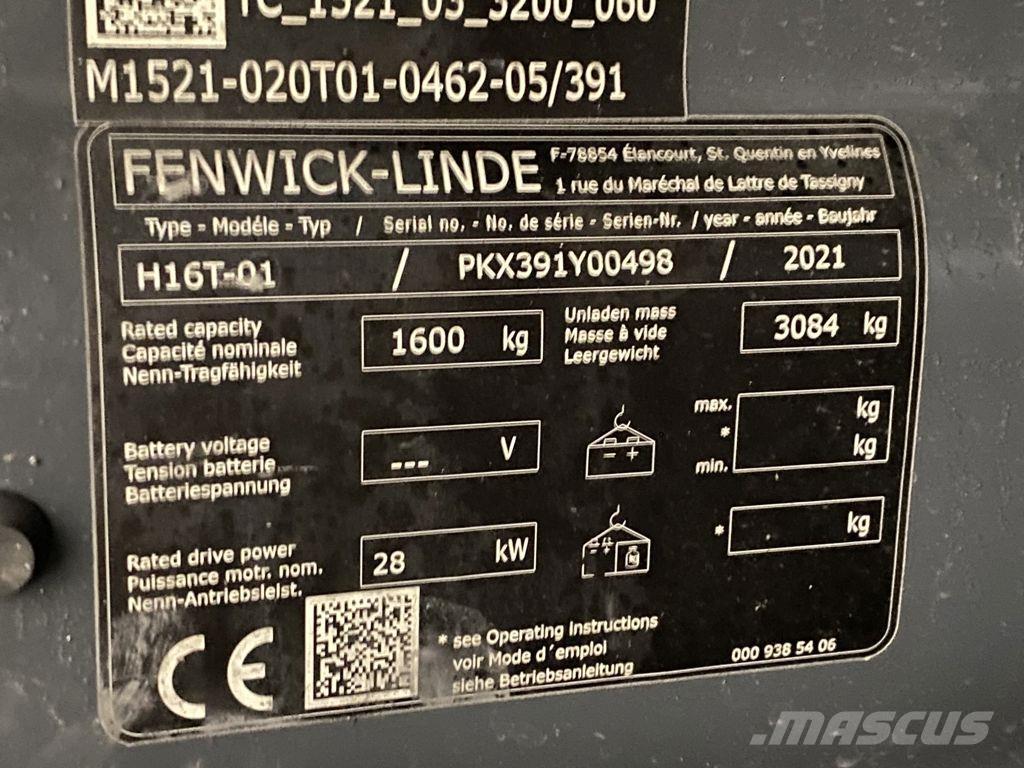Linde H16T-01 Gasolmotviktstruckar
