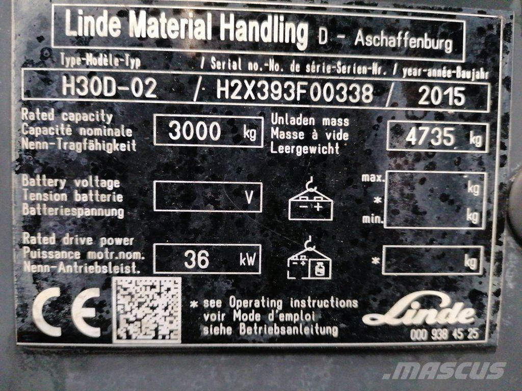 Linde H30D-02 Dieselmotviktstruckar