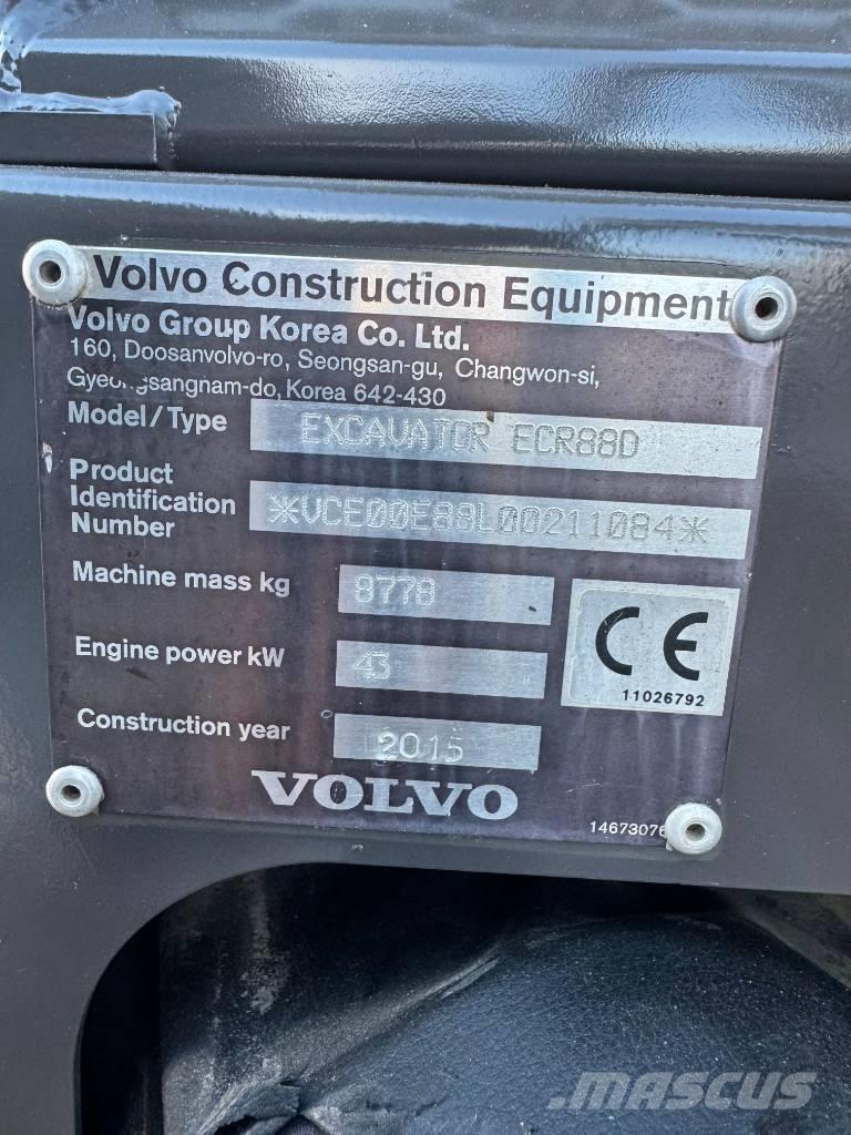 Volvo ECR 88 D Midigrävmaskiner 7t - 12t