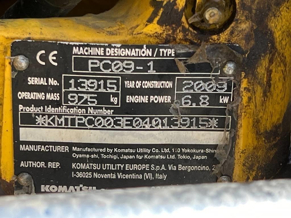 Komatsu PC 09-1 Minigrävare < 7t