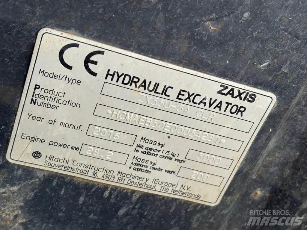 Hitachi ZX55U-5A Minigrävare < 7t