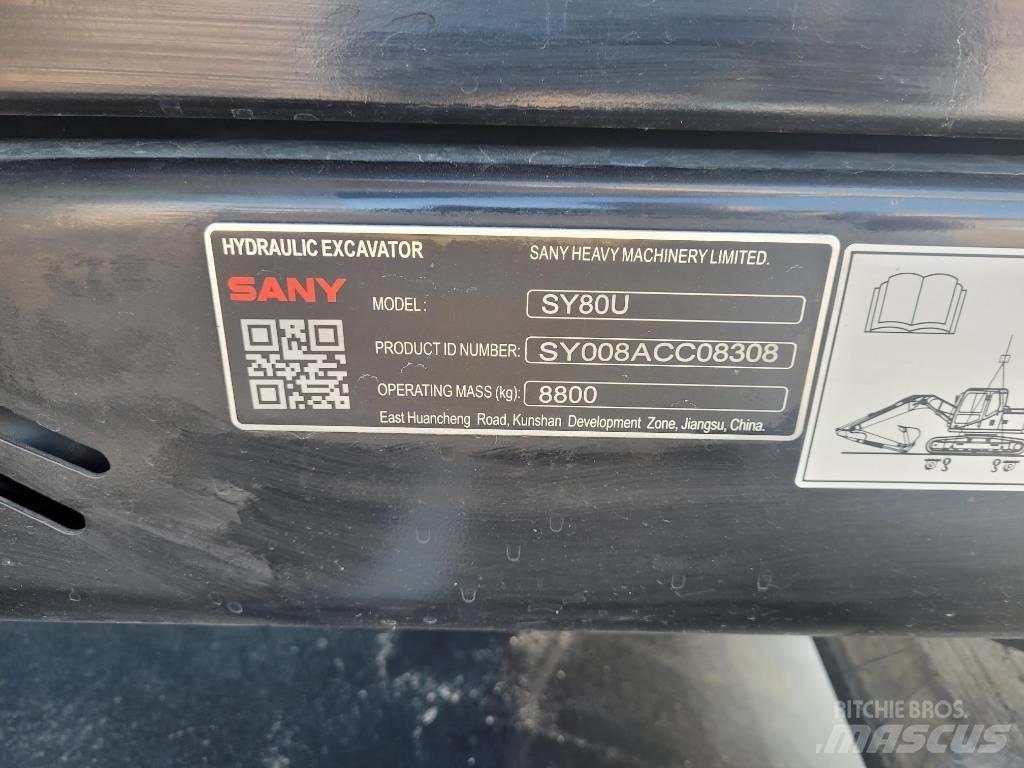 Sany SY80U Bandgrävare