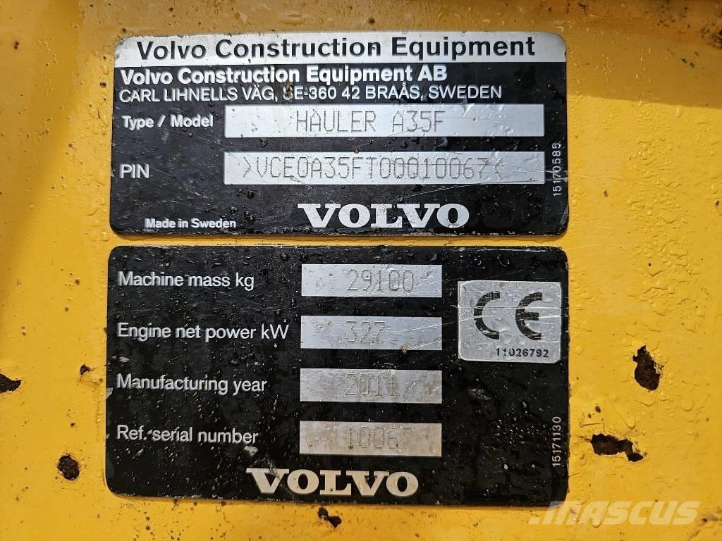 Volvo A 35 F Midjestyrd dumper