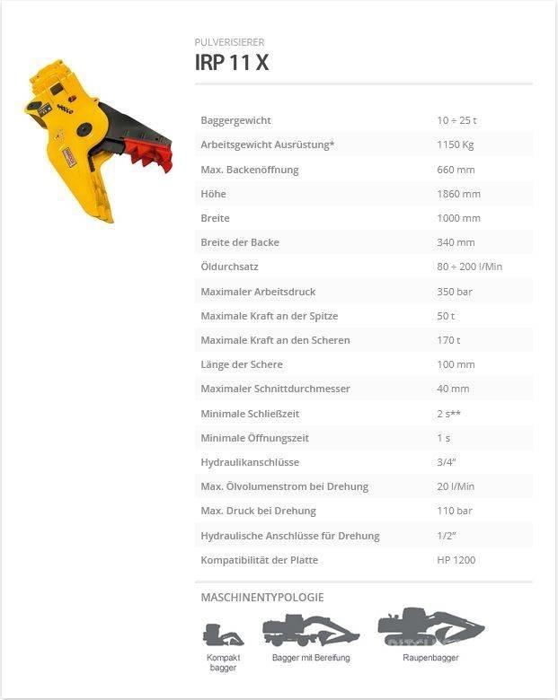 Indeco IRP 11 X Krossar för Entreprenad