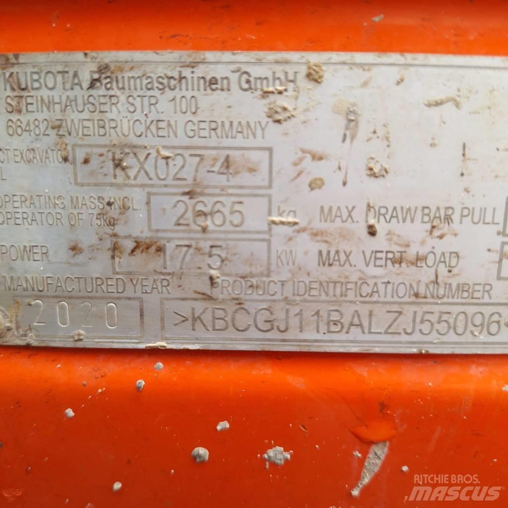 Kubota KX 027-4 Minigrävare < 7t