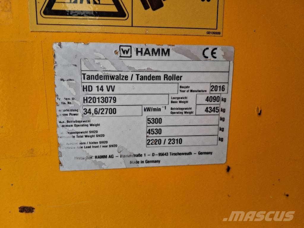Hamm HD 14 VV Tvåvalsvältar