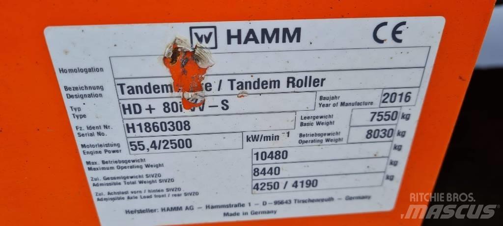 Hamm HD+ 80 i VV-S Tvåvalsvältar