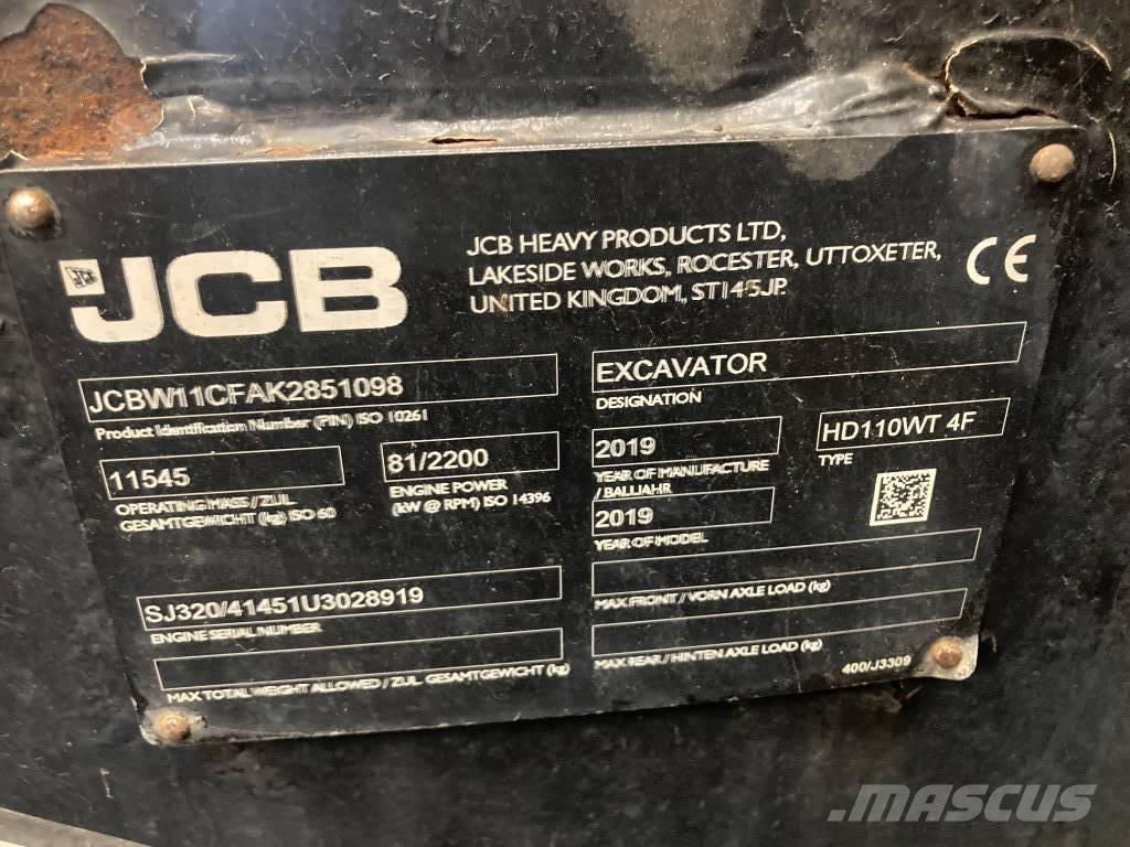 JCB Hydradig HD110W Hjulgrävare