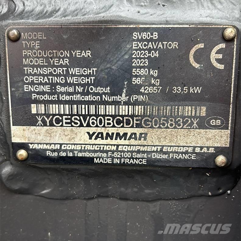 Yanmar SV60-B Minigrävare < 7t