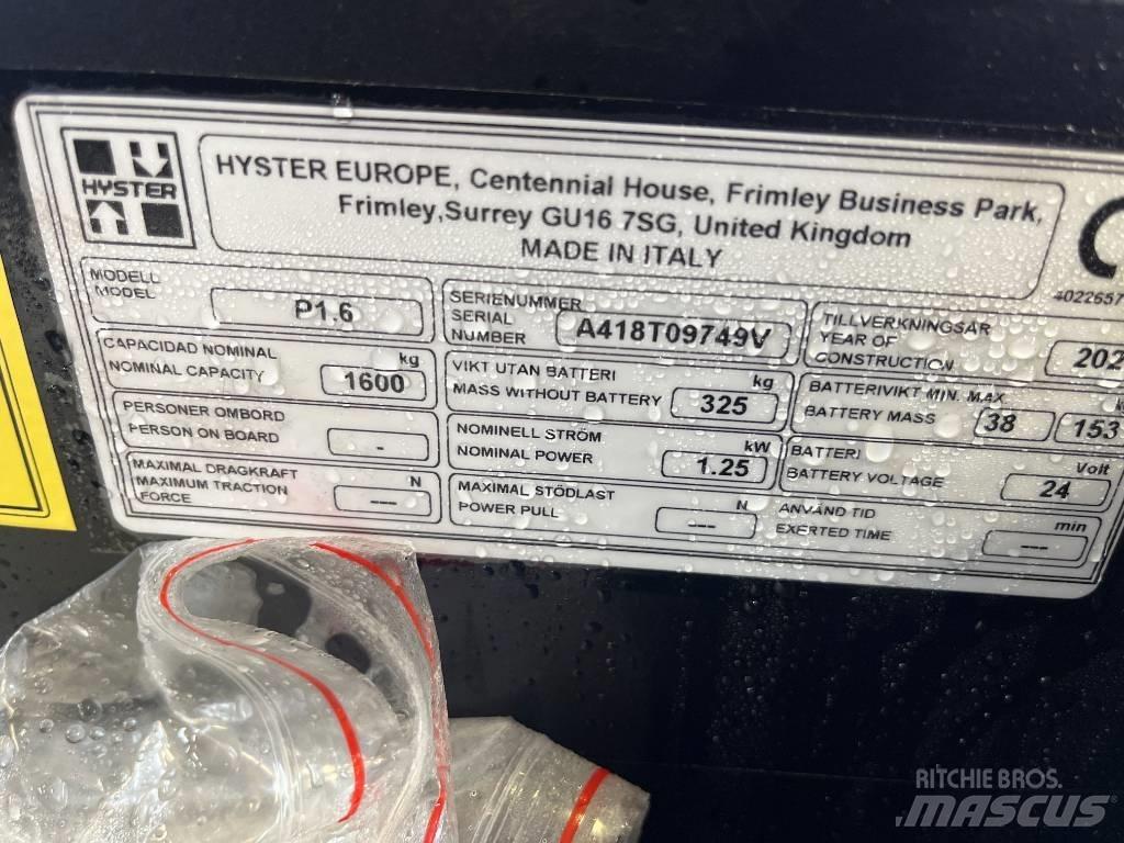 Hyster P 1.6 Låglyftare utan plattform