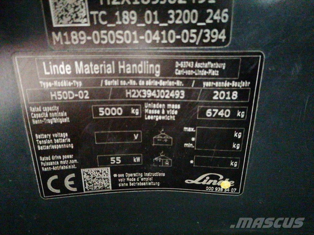 Linde H50D-02 Dieselmotviktstruckar