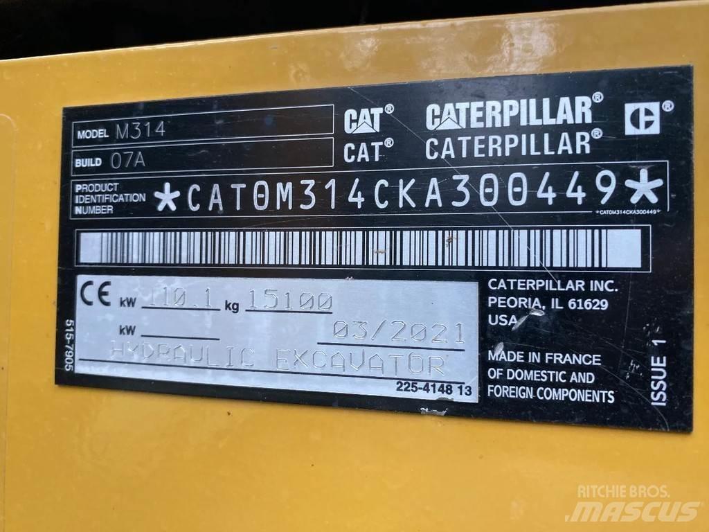 CAT 314 Next gen Hjulgrävare