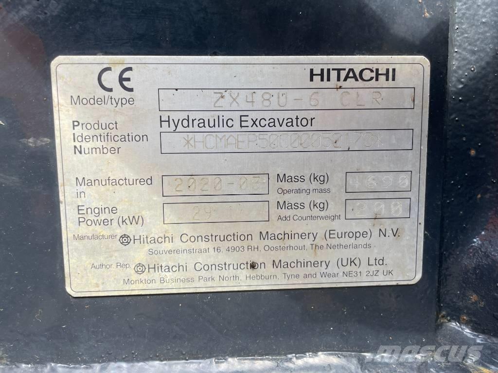 Hitachi ZX 48 U-6 Minigrävare < 7t
