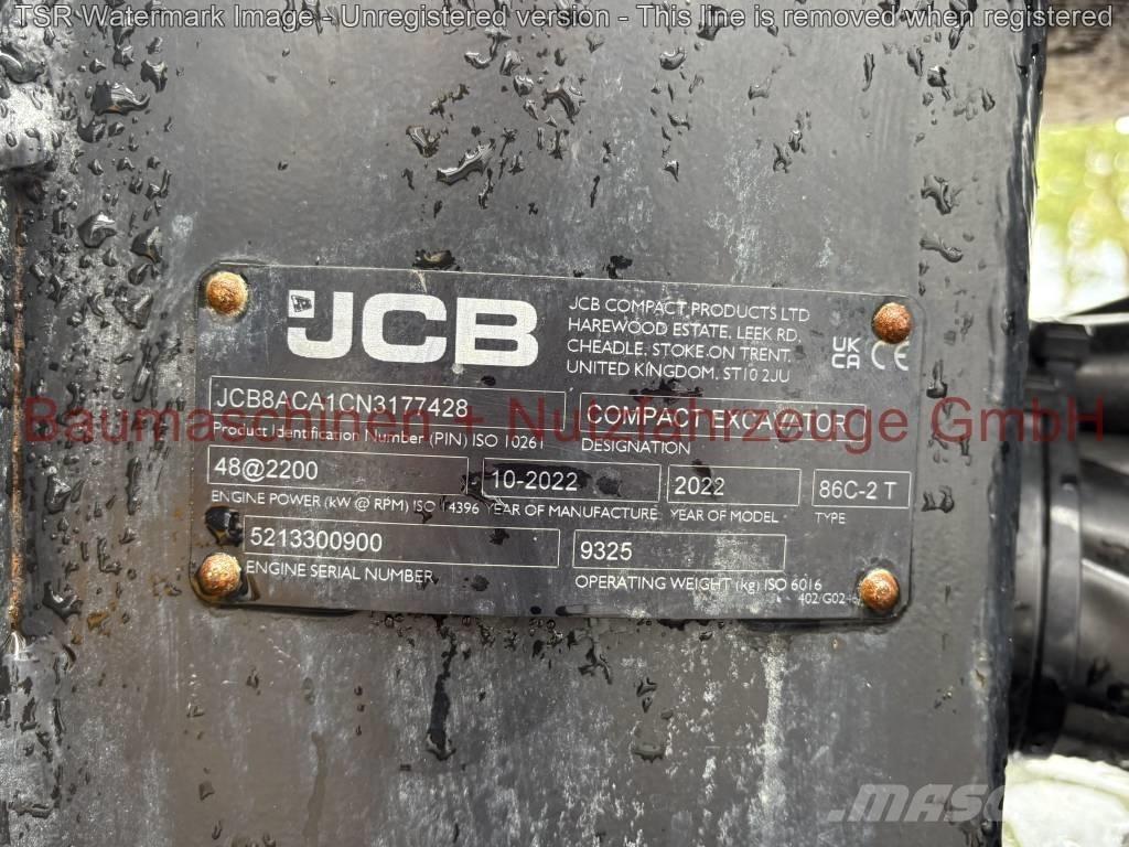 JCB 86C-2 TAB -Demo- Midigrävmaskiner 7t - 12t