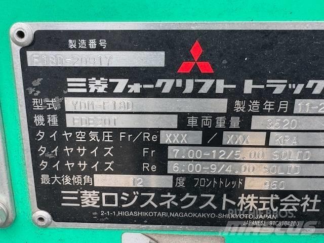 Mitsubishi FD 18 Dieselmotviktstruckar