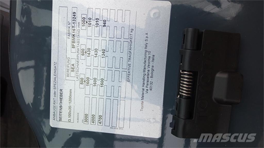 Toyota 8FBMK16T Elmotviktstruckar