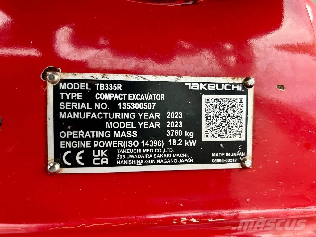 Takeuchi TB 335R V3 Minigrävare < 7t