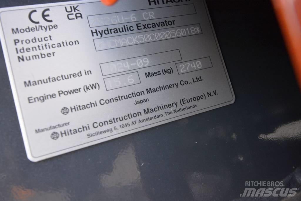 Hitachi ZX 26 U-6 Minigrävare < 7t