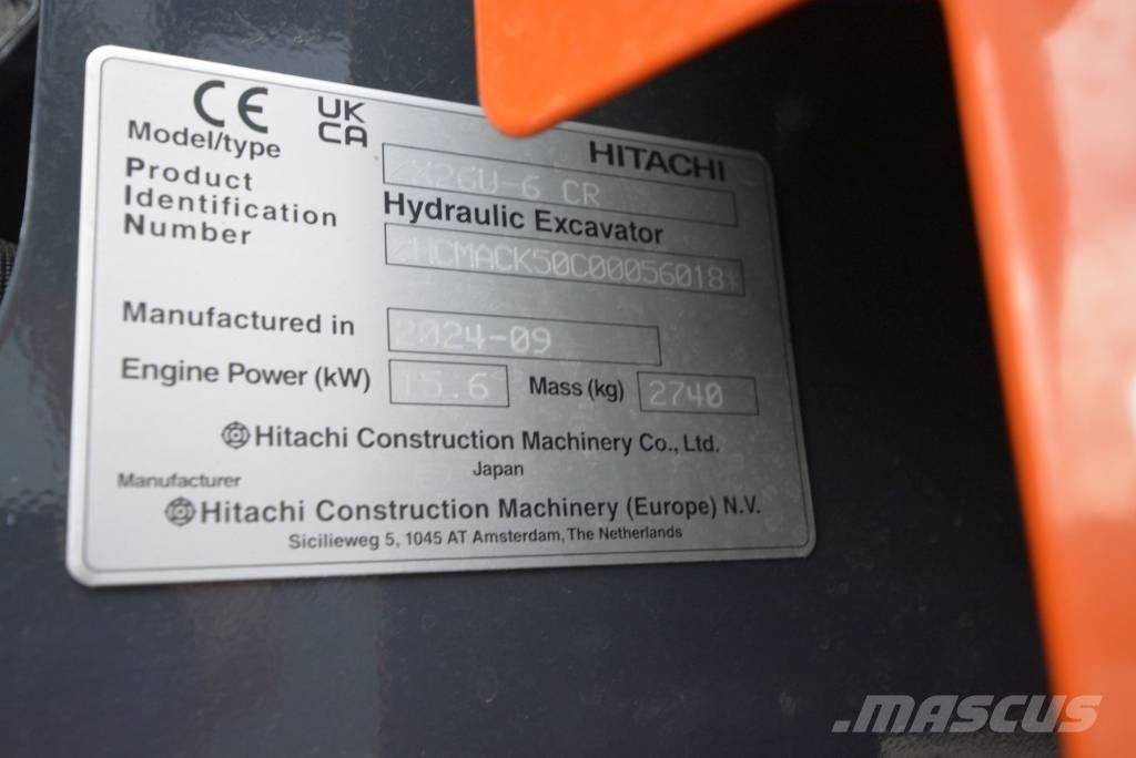 Hitachi ZX 26 U-6 Minigrävare < 7t