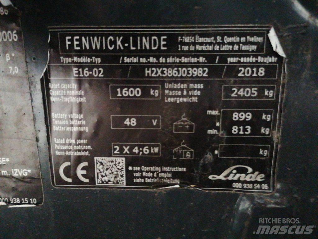 Linde E16-02 Elmotviktstruckar