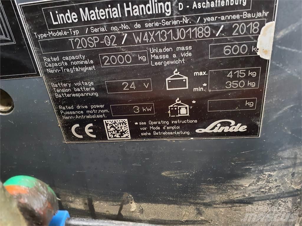 Linde T20SP kurz Låglyftare utan plattform