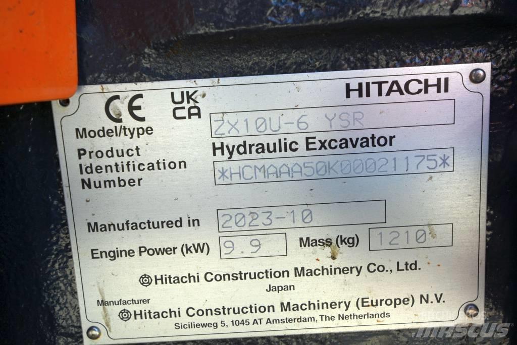 Hitachi ZX 10U-6 Minigrävare < 7t