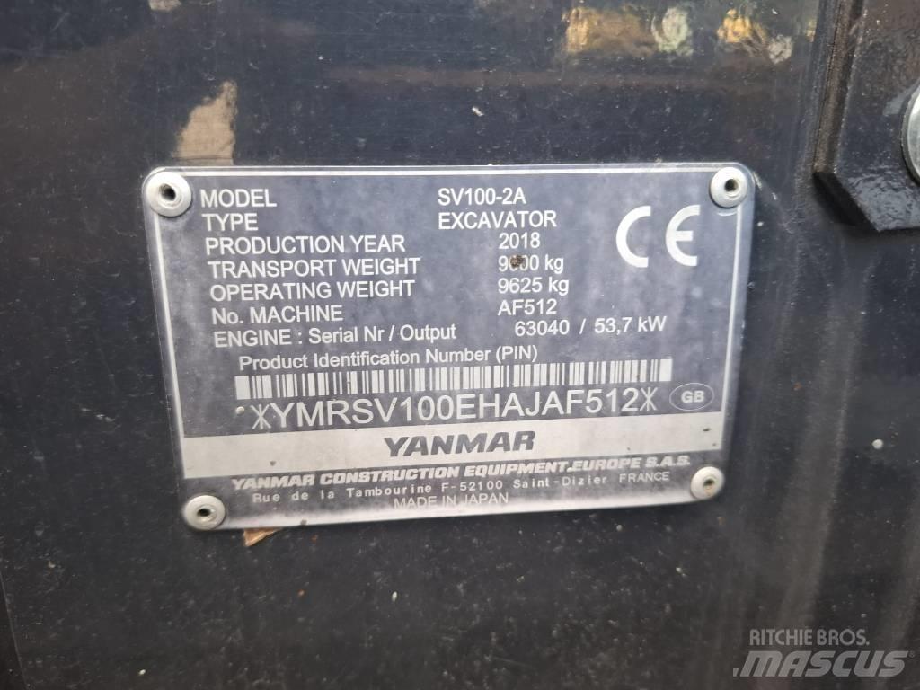 Yanmar SV 100-2A Midigrävmaskiner 7t - 12t