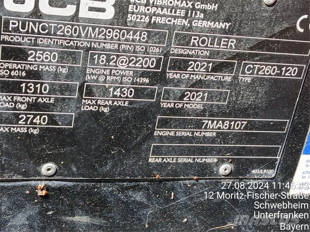 JCB CT260-120 Vältar