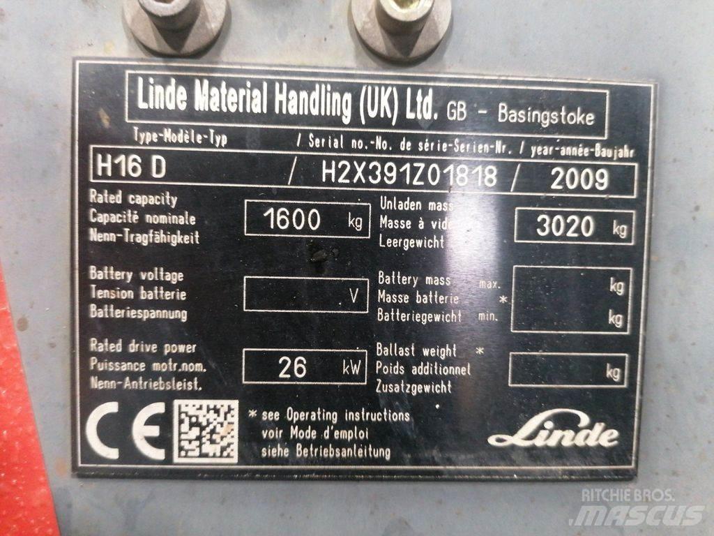 Linde H16D Dieselmotviktstruckar