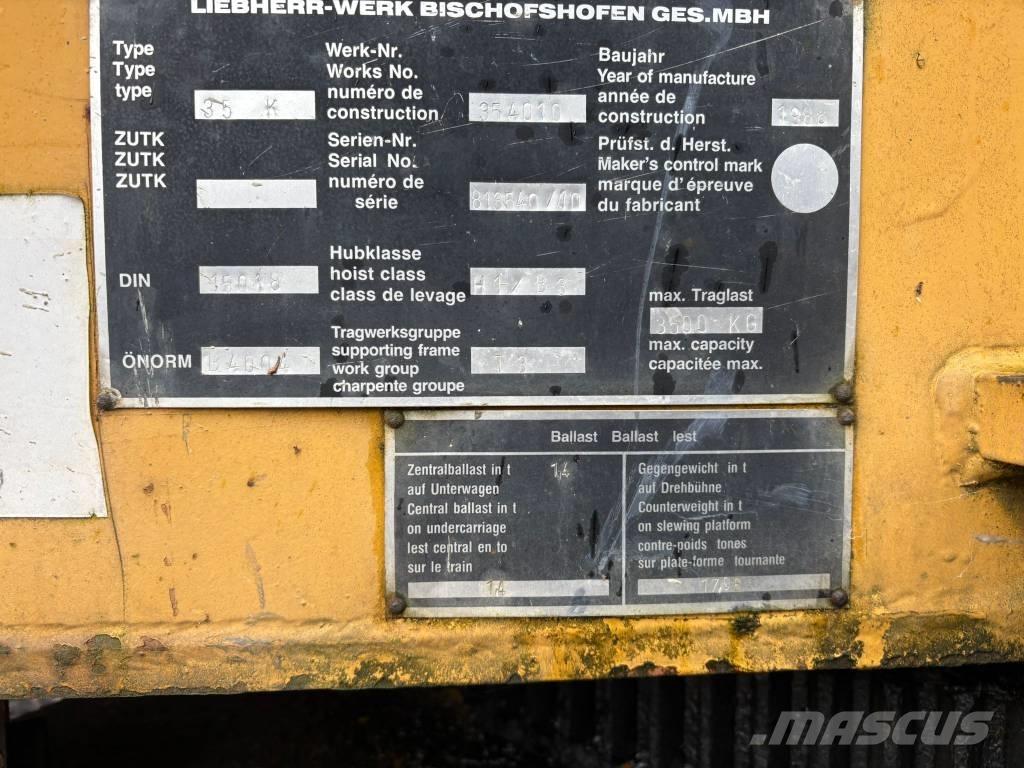 Liebherr 35 K Byggkranar