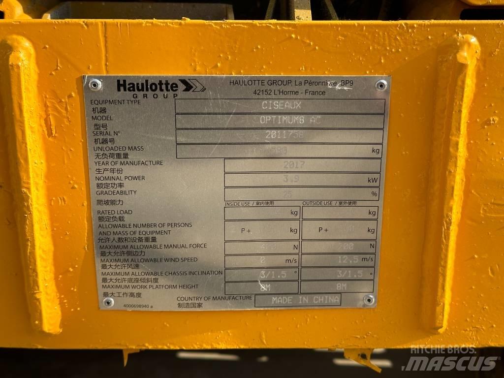 Haulotte OPTIMUM 8 Saxliftar