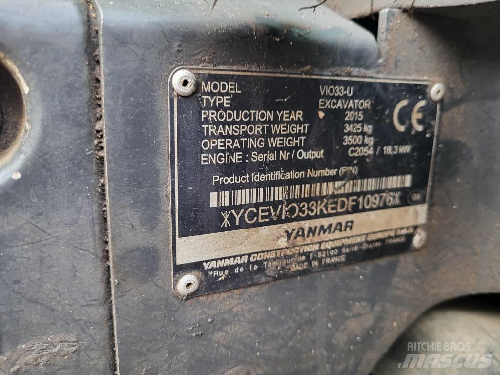 Yanmar Vio 33 U Minigrävare < 7t