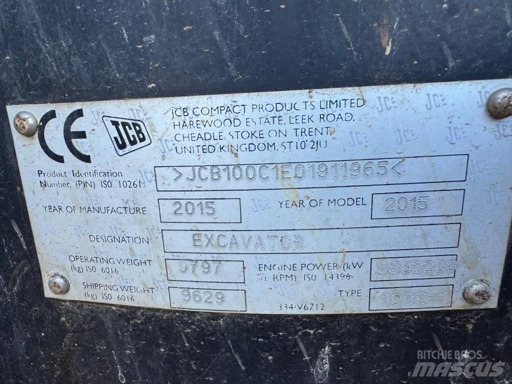 JCB 100 C-1 Midigrävmaskiner 7t - 12t