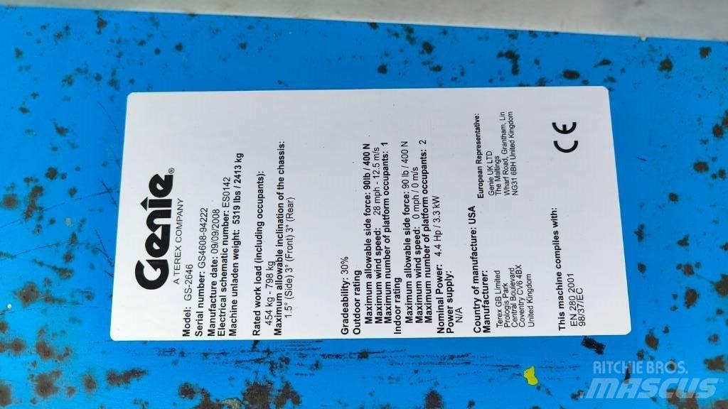 Genie GS 2646 Saxliftar