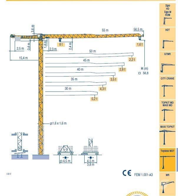 Potain MDT 132 G8 Byggkranar