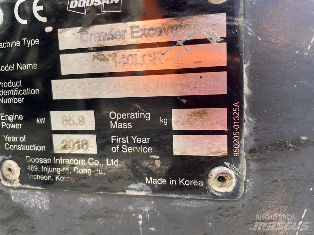 Doosan DX 140 LCR Bandgrävare